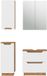 Vicco Meuble de salle de bain Lotta, Blanc, 4 pièces