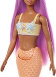Barbie Meerjungfrau pop, met gekleurd haar, gekleurde staartvin, met tiara, model HRR05