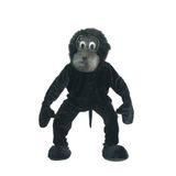 Dress Up America Eng Gorilla Mascot Kostuumset voor Volwassenen - Pluche Zwarte Aap Jumpsuit met Hoofd Wanten en Voeten - Luxe Dieren Verkleedpak