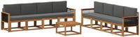 vidaXL - Acacia houten loungeset - 8 zitplaatsen - Natuurlijk en antraciet