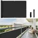 CCLIFE Balkon Privacy Scherm Wind- en UV-bescherming, Weerbestendig, 160 g/m², met Oogjes, Ondoorzichtig, 75 x 300cm (3 Maten & 2 Kleuren) voor Balkon, Terras, Tuin