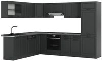Vicco Hoekkeuken R-Line, Antraciet landhuis/Antraciet, 287 x 227 cm, WB Antraciet