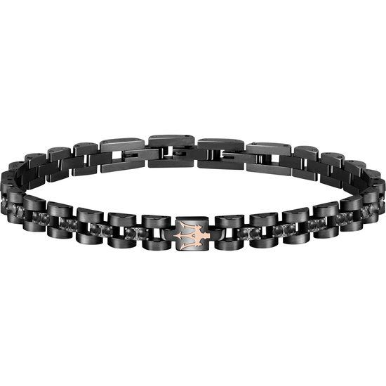Maserati heren armband roestvrij staal zwart 32024116