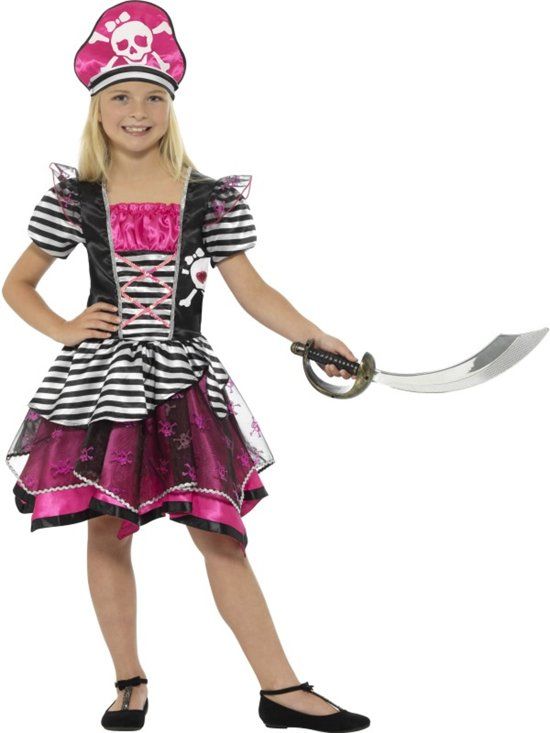 Generik Roze piraten kostuum voor meisjes - Verkleedkleding