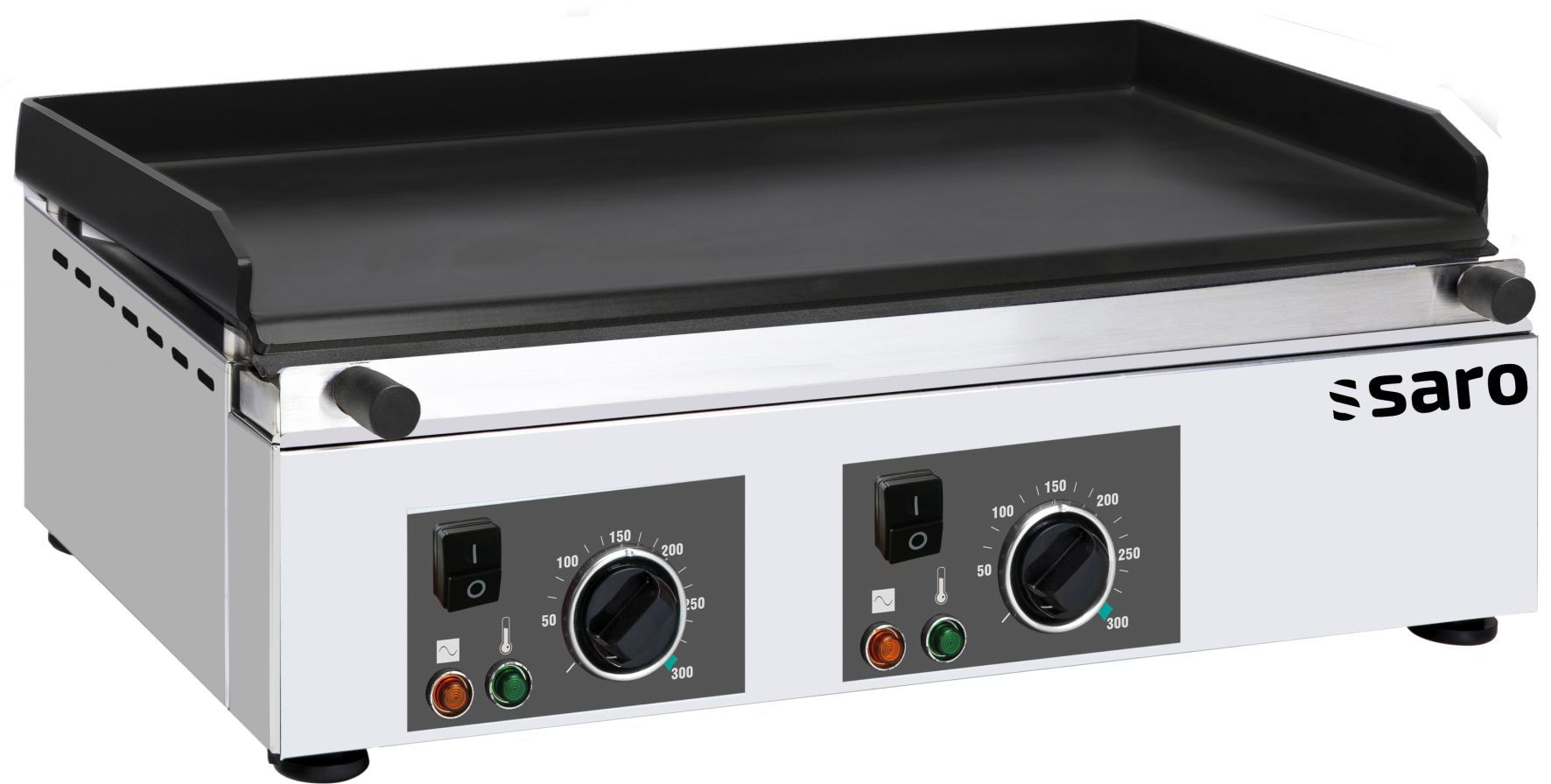 Saro GPK 600 - Elektrische grillplaat - 2250W - Zwart/RVS