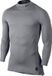 Nike Pro Cool Compression Longsleeve Mock - Sportshirt - Mannen - Maat S - Grijs