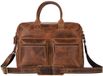 GREENBURRY Leren business tas laptoptas met laptopvak Vintage Business Officebag Brown bruine