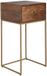 Ervesto Nachttafeltje WL6.478 - Mangohout En Metaal - 40x75,5x35 Cm - Nachtkastje Voor Boxspringbed - Met Lade En Opbergruimte - Industrieel Design