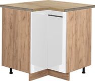 Vicco Fame-Line Hoekkast – 80.5 cm, WB Eik Wit Hoogglans