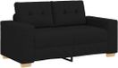vidaXL Loveseat Zwart Stof 160x77x82 cm