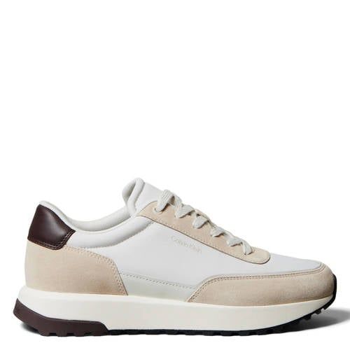 Calvin Klein leren sneakers wit/beige