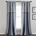 Lush Decor Boerderij knop streep garen geverfd geweven katoen venster gordijn paneel paar, 84" L x 40" B, marine
