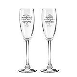 Mr. Wonderful Twee glazen glazen voor gekke koppels, 170 ml, heldere kleur, 1 stuk
