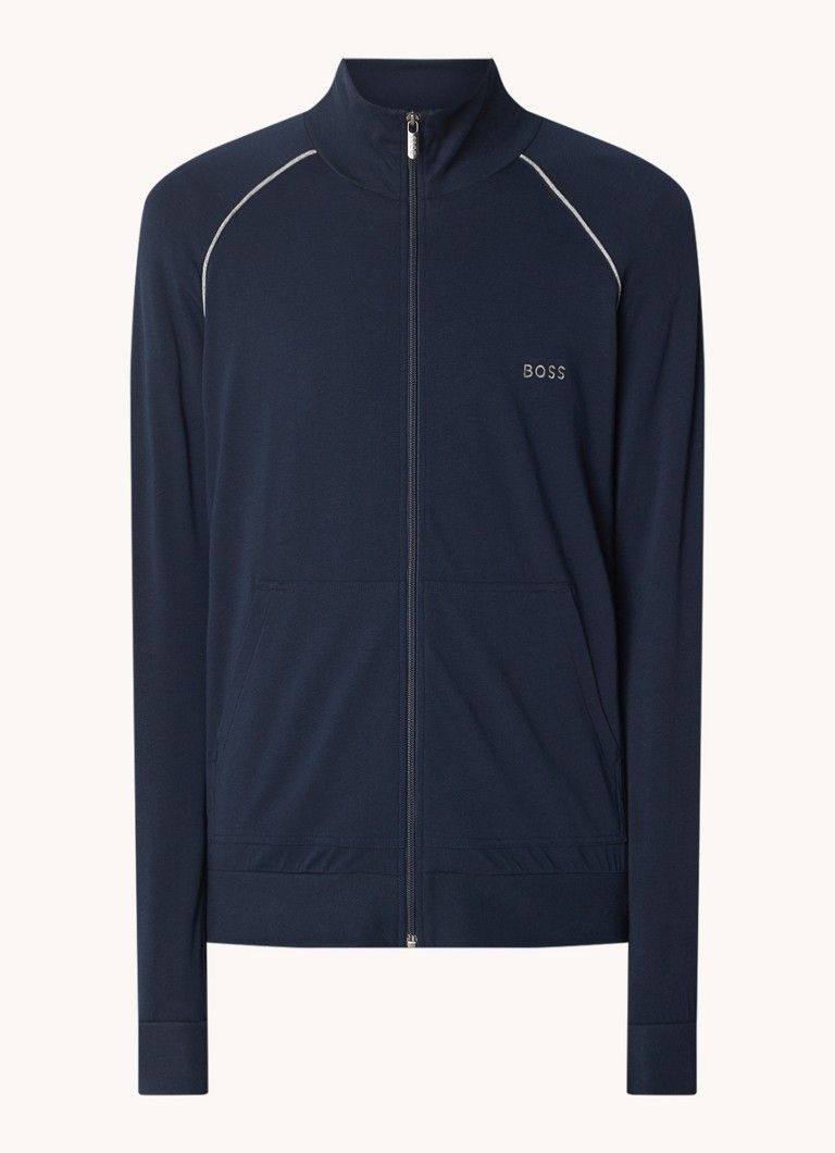 HUGO BOSS Mix&Match Sweatvest met Logoborduring en Steekzakken