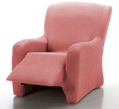 Merkloos Maxifundas - Stoelhoes voor relaxfauteuil, Vega, lichtroze, stof