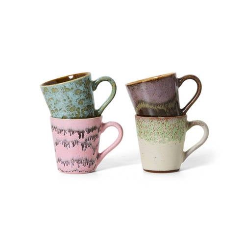 HKLIVING espressokopje 70s (Ø5,8 cm) (80 ml) (set van 4)