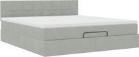 vidaXL lit plateforme avec matelas 160x200cm velours gris clair