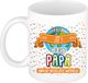 Bellatio Decorations Naam mok papa Jort - wit - keramiek - 300 ml - Vaderdag cadeau