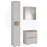 Vicco Ensemble de salle de bain Ruben, Blanc/Chêne artisanal