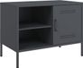vidaXL Tv-meubel 68x39x50,5 cm staal antracietkleurig