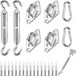 40 stuks kit de fixation pour voile d'ombrage