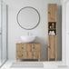 Maison Exclusive Ensemble de deux meubles de salle de bain exclusifs, modèle ALKMAAR, en chêne artisanal