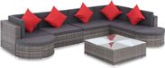 Maison Exclusive - Salon de jardin 8 pièces avec coussins, en polyrotin gris