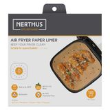 Nerthus FIH 1442 vierkante airfryer papieren vellen set 100 stuks antiaanbak eenvoudig schoonmaken keuken