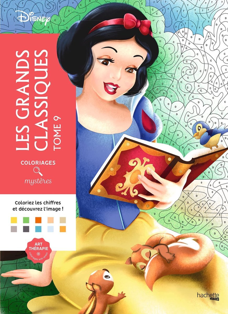 hachette heroes Coloriages Mystères Disney Grands Classiques 9 - kleuren op nummer kleurboek