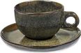 SURFACE BY SERGIO HERMAN Serax Surface by Sergio Herman Cappuccino Kopjes met Schotel - Indi Grey - 4 stuks