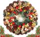 Wan GmbH Couronne de Noël, Couronne de Noël à LED avec Guirlande lumineuse et 10 LED Blanc Chaud, Couronne de porte de Noël de 30 cm, Couronne de l'Avent, Couronne décorative avec Pommes de pin et Baies rouges Décoration de Noël