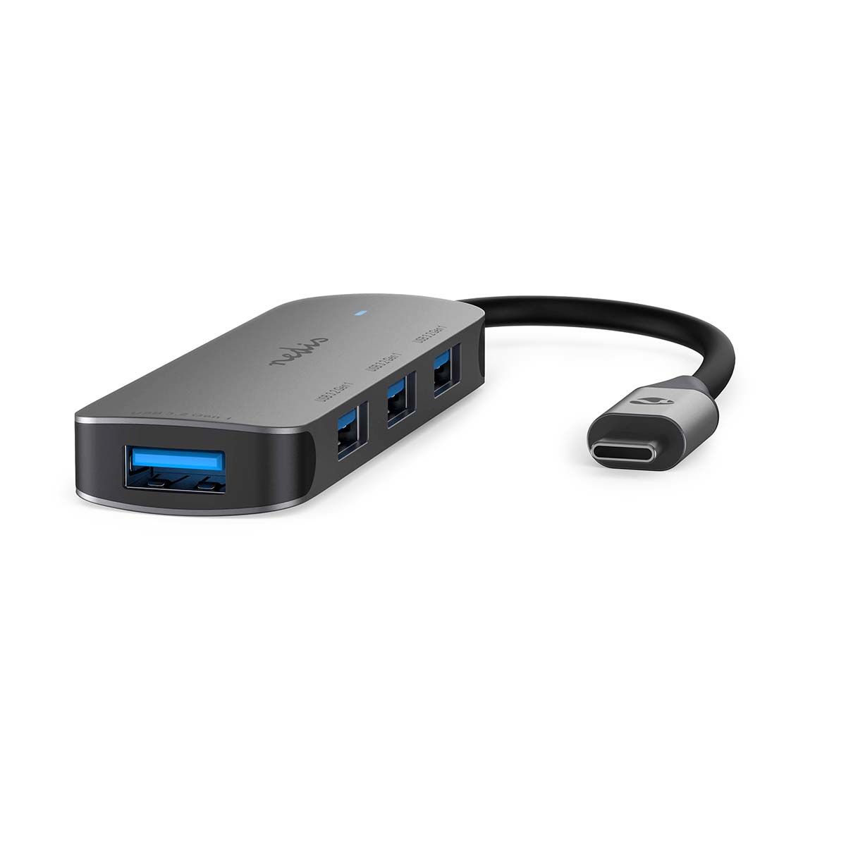 Nedis USB-C Hub - 4x USB-A 3.2 Gen 1 - 5 Gbit/s - Grijs