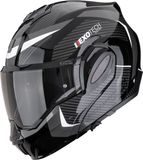 Scorpion Exo-Tech Evo Pro Acuti Opklapbare helm - Zwart/grijs/wit