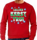 Bellatio Decorations Foute Kersttrui / sweater voor heren - lelijke kersttrui - rood - kerstkleding XXL