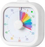 Merkloos / Sans marque Relaxdays Visuele timer - regenboog - wit