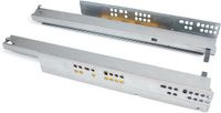 Emuca Jeu de glissières de tiroir cachées, à roulement à billes, 300 mm, extension complète, avec push, zingué