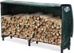 Equivera Rangement de bois de chauffage Noir PVC 116x36x200cm