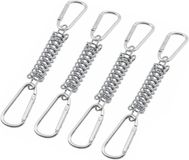 Sans marque Ressorts de traction et ressort de tension pour voile d'ombrage - fermoir à ressort avec ressorts hélicoïdaux et mousquetons pour tentes et auvents, set de 8 accessoires