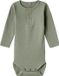 Romper à manches longues Rib Shadow uni 80