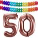 Folat Ballon d'anniversaire en aluminium - 50 ans - or rosé - 86 cm