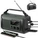 Radio d'urgence - Radio à manivelle - 27000 mAh - AM/FM - Bluetooth - Lampe de poche et SOS - Radio d'urgence solaire