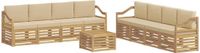 vidaXL - Bank loungeset - 8 zitplekken - Polyester - Wit en Beige