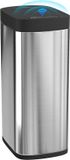 HOMCOM Sensor Prullenbak - Metaal - 50L - Zilver