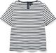 VERO MODA Femme Top rayé Col rond Shirt avec fermetures éclair T-shirt stretch Haut