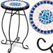 Kesser Table d'appoint mosaïque ronde Acier/Pierre Peripou 60.5 cm
