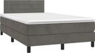 Maison Exclusive - Boxspringbed met matras, donkergrijs, 120x190 cm, fluweel