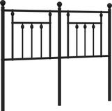 vidaXL Hoofdbord Metaal Zwart 120 cm