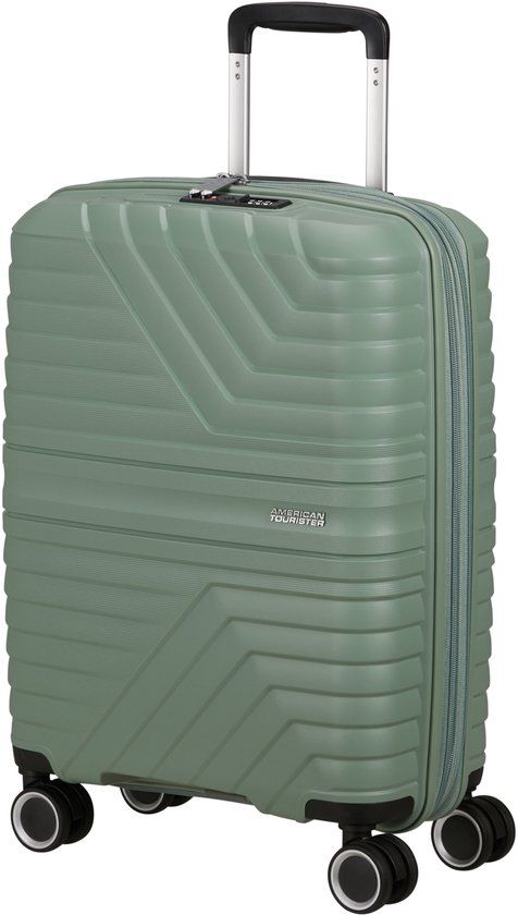 American Tourister Flytwist Spinner 55/20 Expandable - Botanic Green - 44L - 2.4 kg - Hardcase Hand Luggage with TSA Lock
