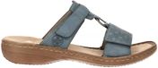 Rieker Dames slippers Open Teen - licht blauw - Maat 36