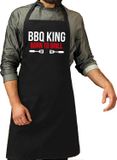 Bellatio Decorations Bbq king born to grill barbecue keukenschort - zwart